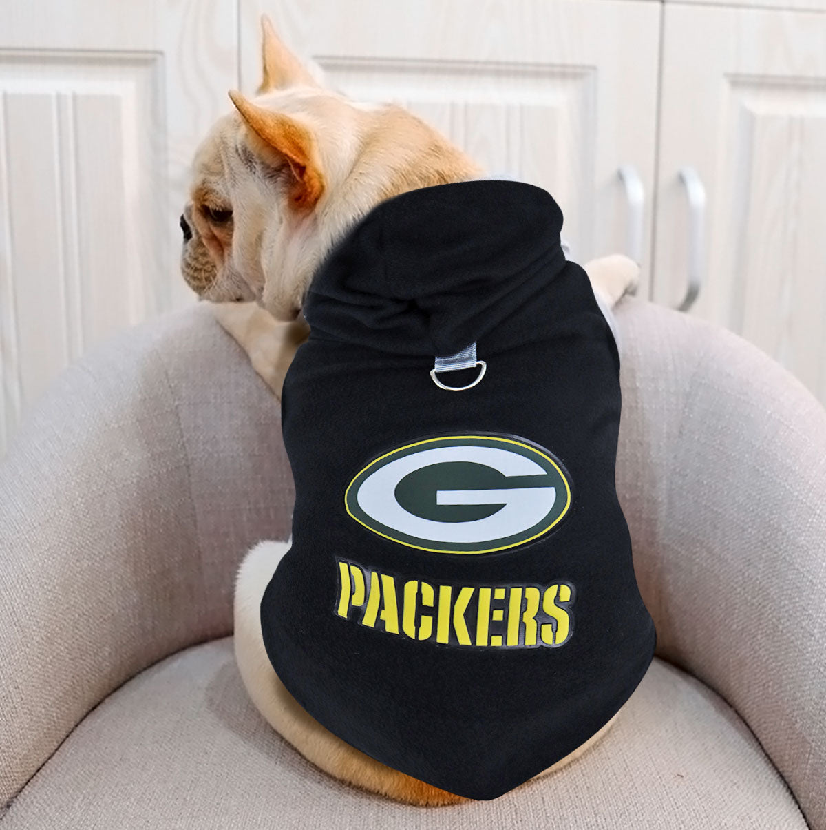 Sudadera Packers NFL color Negro para Perro