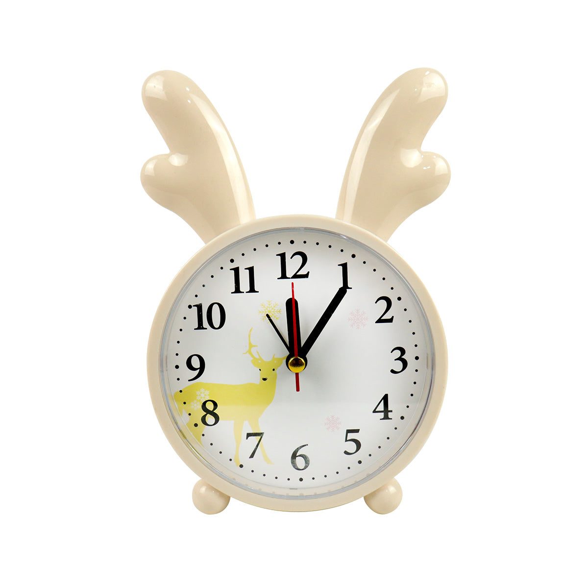 Reloj Decorativo con Diseño de Alce, color Crema