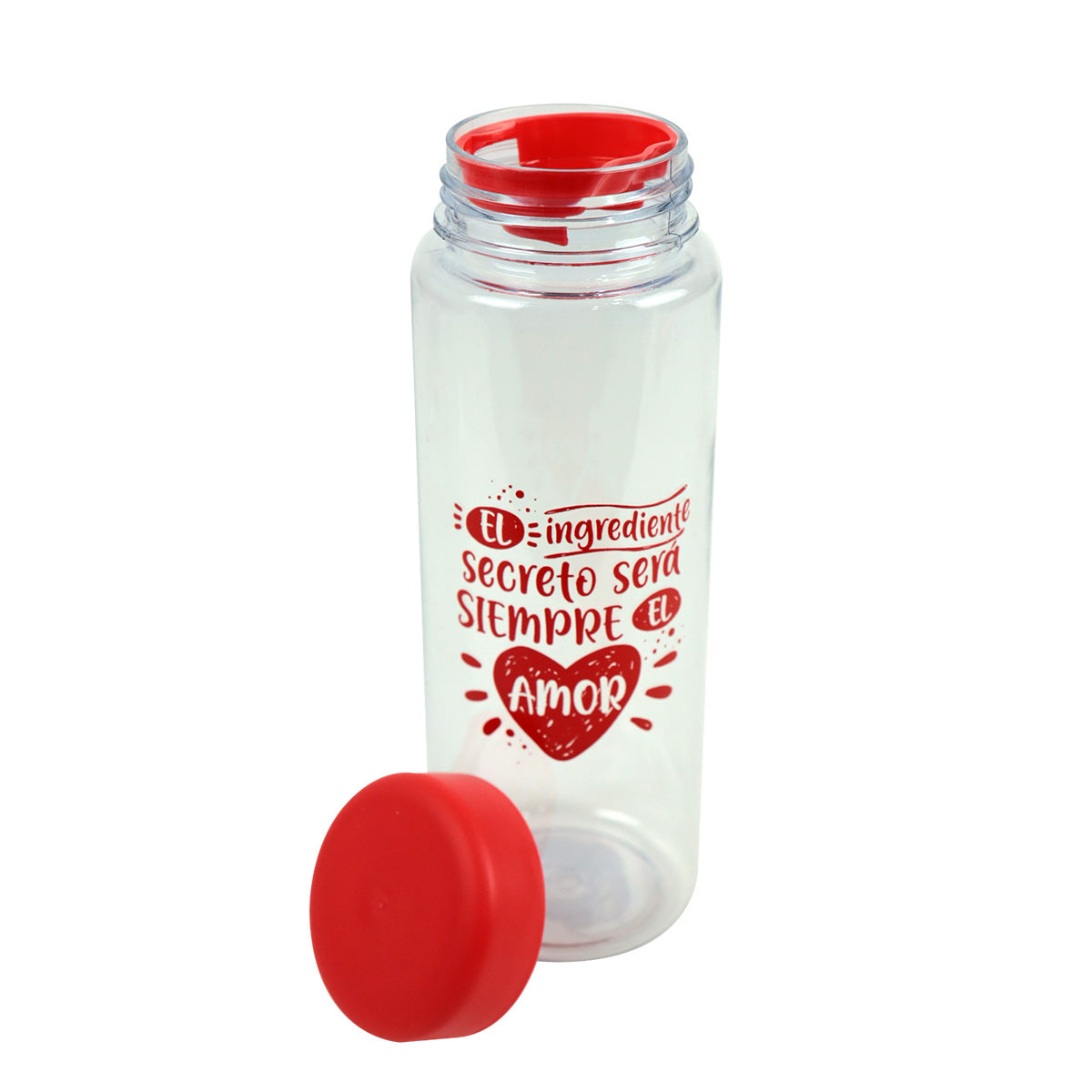 Botella para agua El Ingrediente Secreto será Siempre el Amor 19x6cm