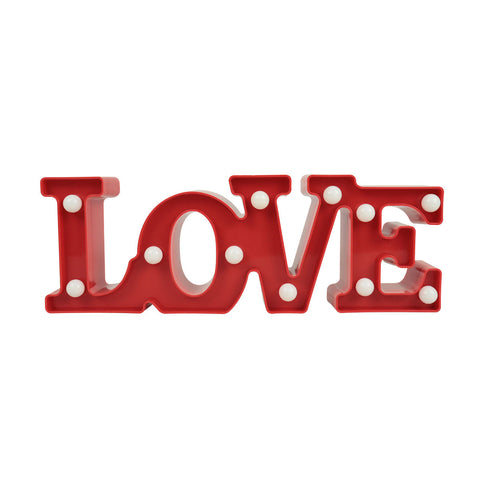 Letrero Decorativo con Luz LOVE (12 Piezas)