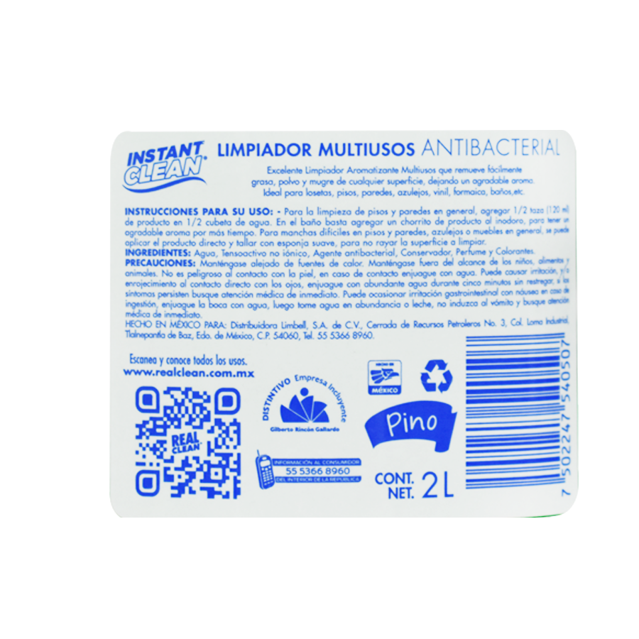 Limpiador Multiusos Antibacterial Aroma a Pino, 2 L