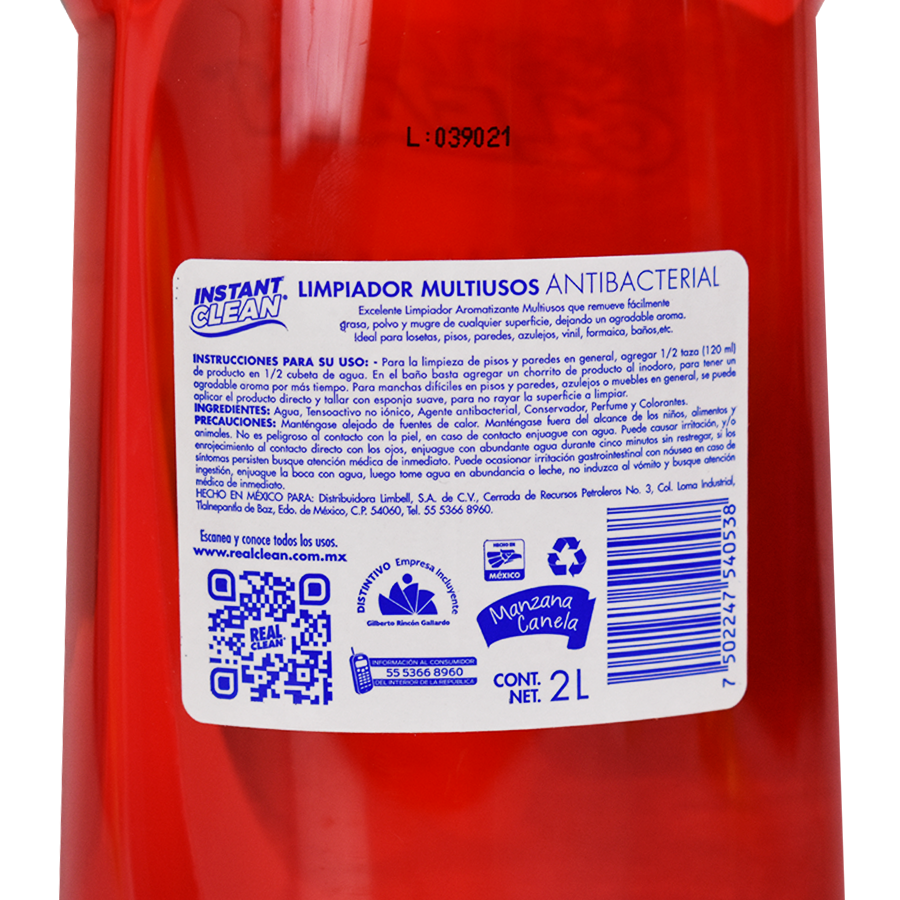 Limpiador Multiusos Antibacterial Manzana Canela, 2 L