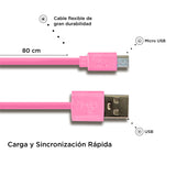 Cable Micro USB color Rosa