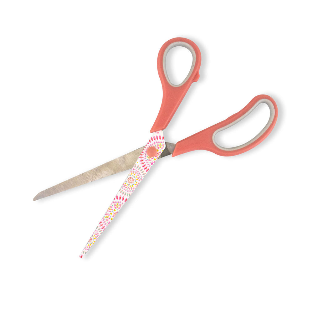 Tijeras Stundenz Diseño Mándala color Coral