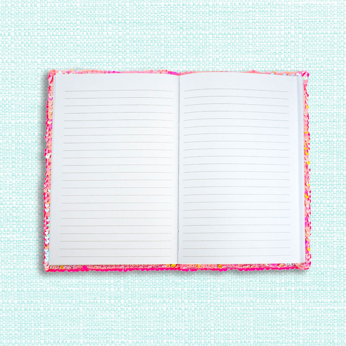 Cuaderno de Lentejuela Color Fiusha con Diseño