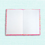 Cuaderno de Lentejuela Color Fiusha con Diseño