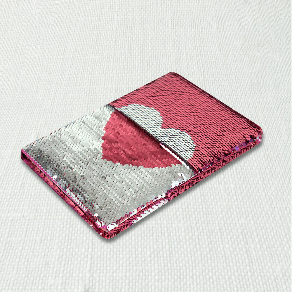 Cuaderno de Lentejuela Color Fiusha, 80 Hojas