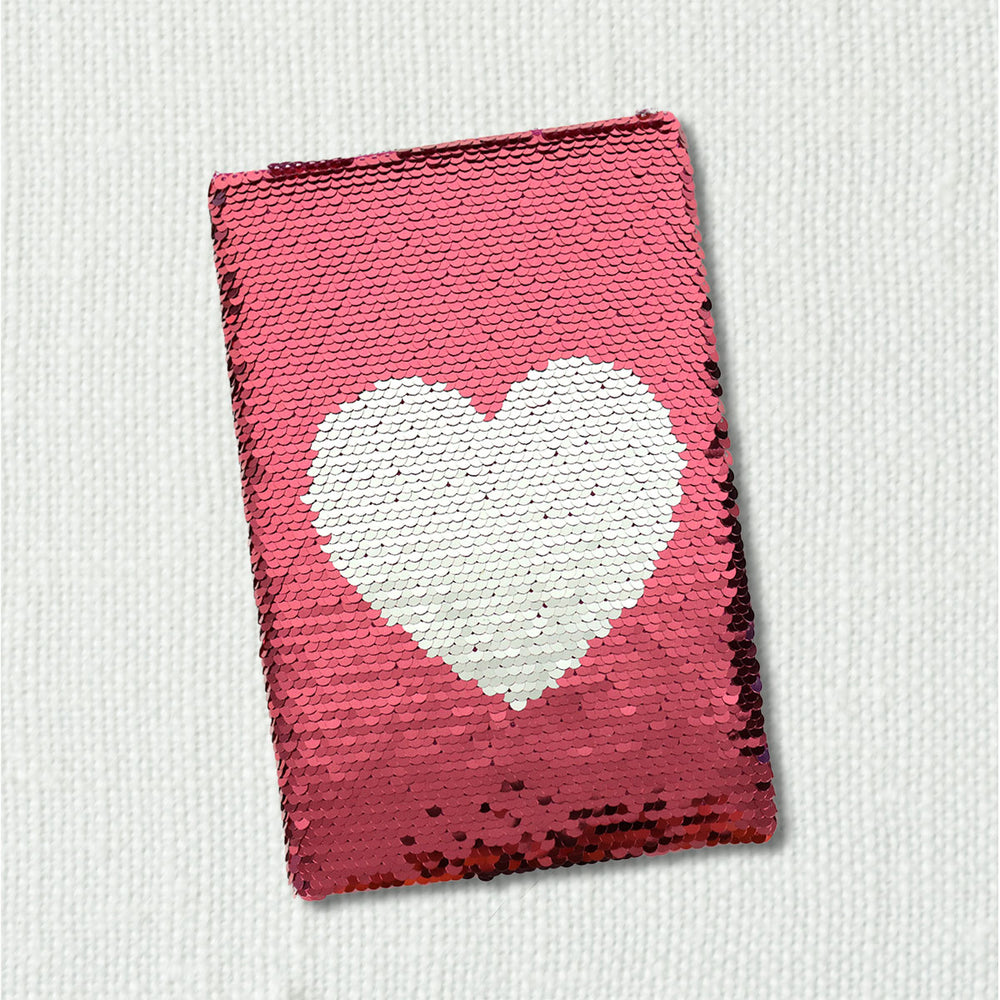 Cuaderno de Lentejuela Color Fiusha, 80 Hojas