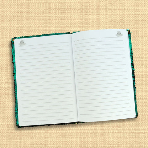 Cuaderno de Lentejuela Color Verde, 80 Hojas