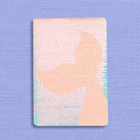 Cuaderno de Lentejuela Bicolor con Diseño de Sirena, 80 Hojas