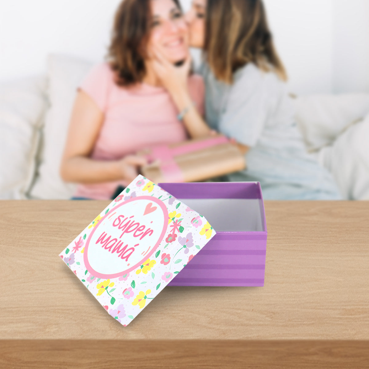 Caja de Regalo Decorada 11 x 11 x 6 cm