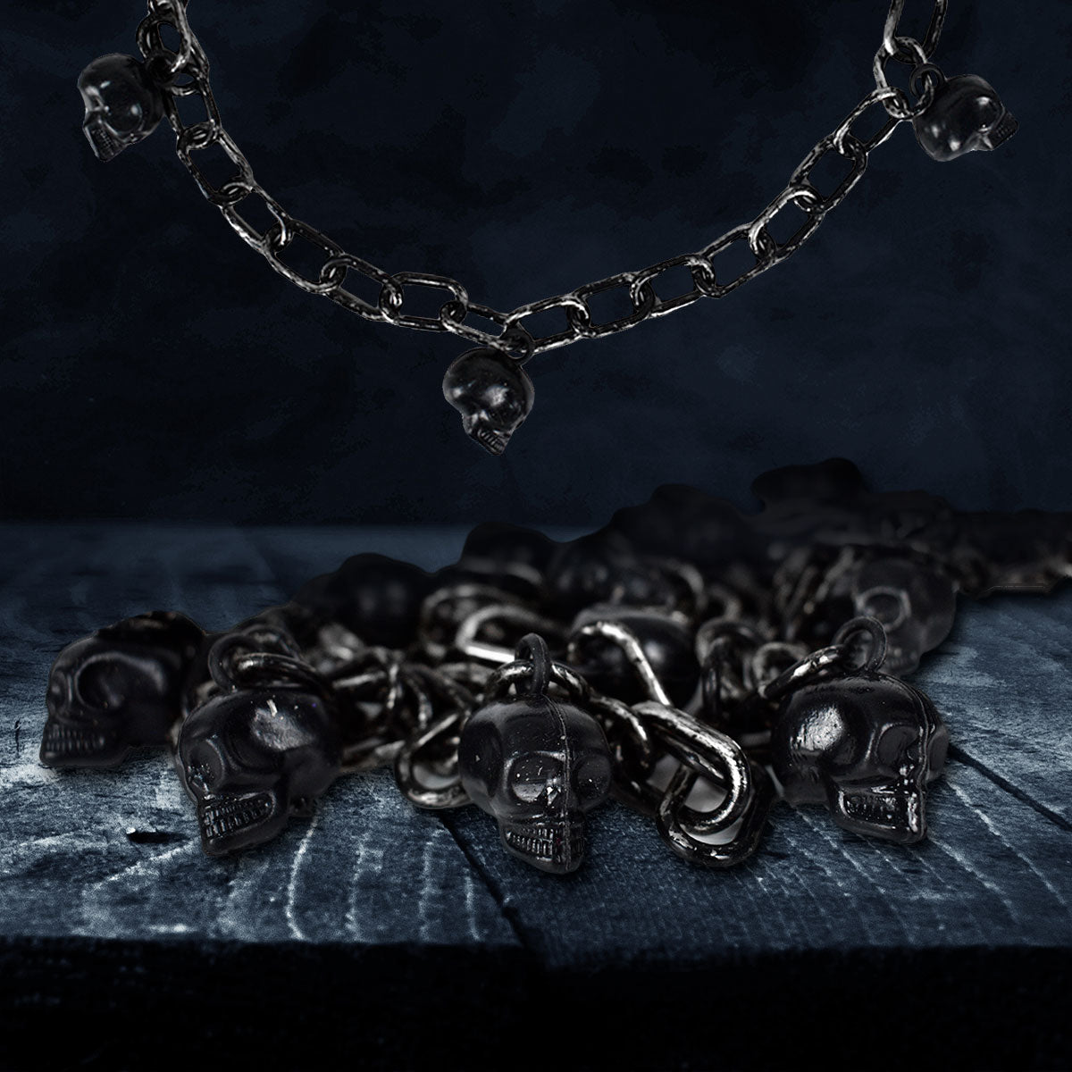 Calavera, Cadena Decorativa, Color Plata