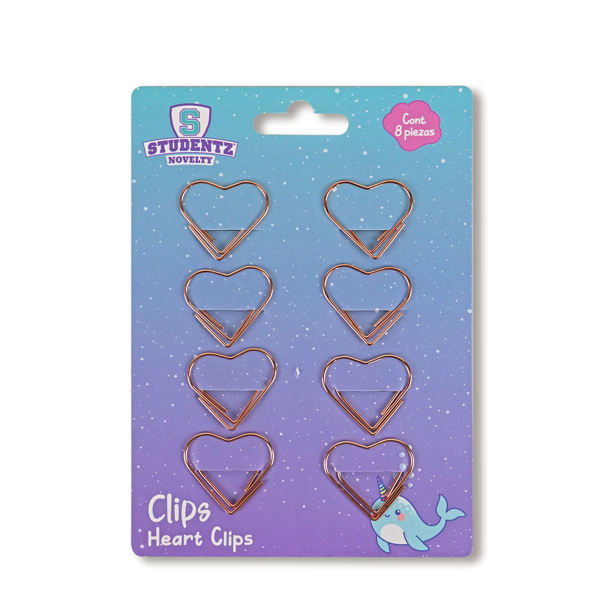 Clips de Corazón, 8 piezas