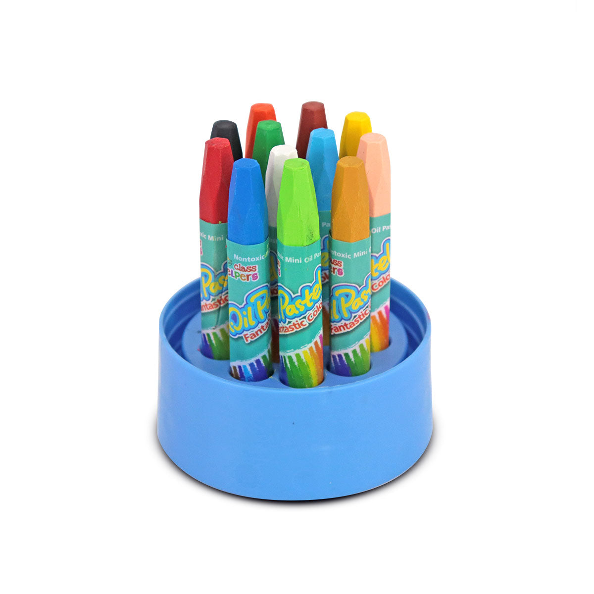 Bote con Crayones de Colores, 12 piezas