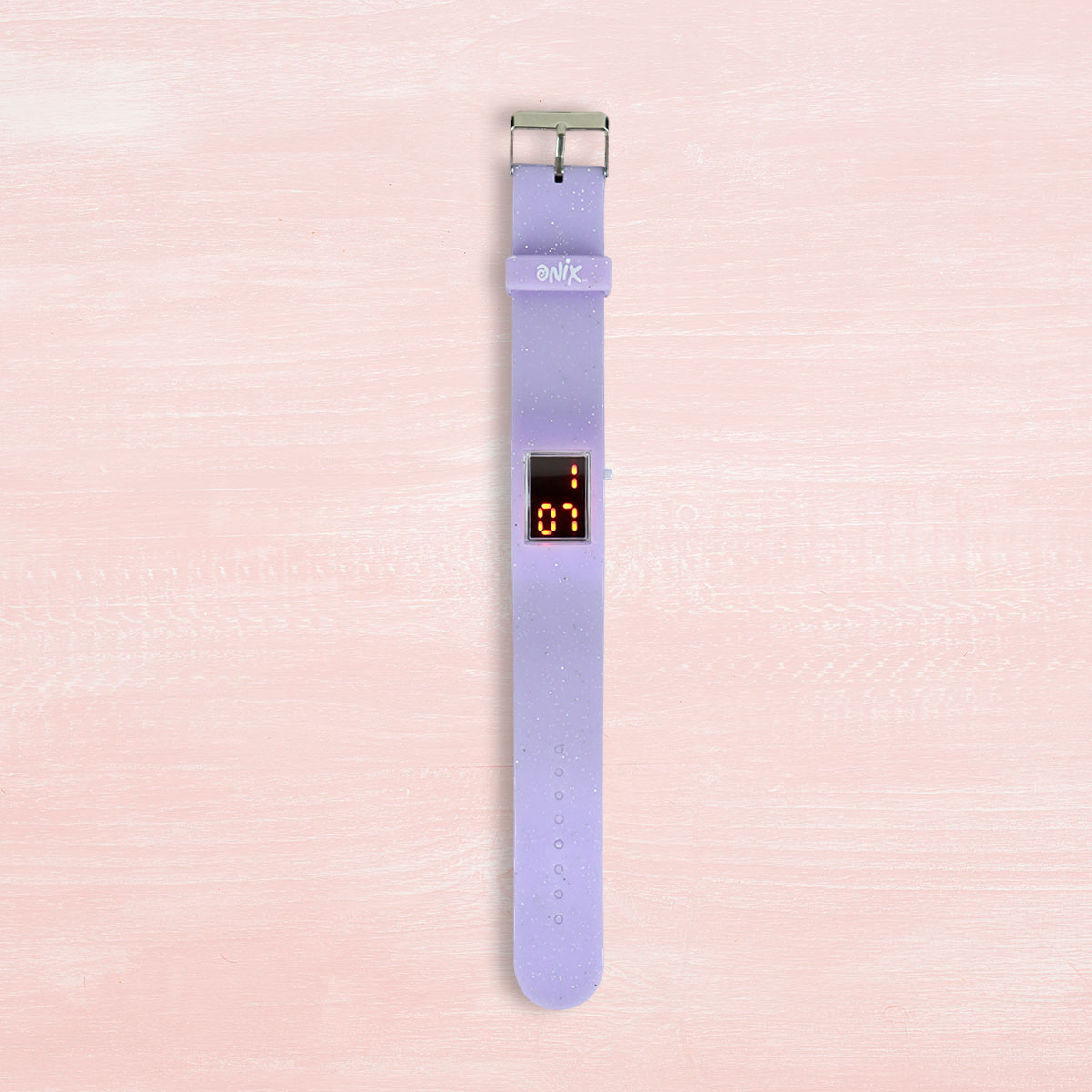 Reloj con Glitter para Niñas, Color Lila, ONIX