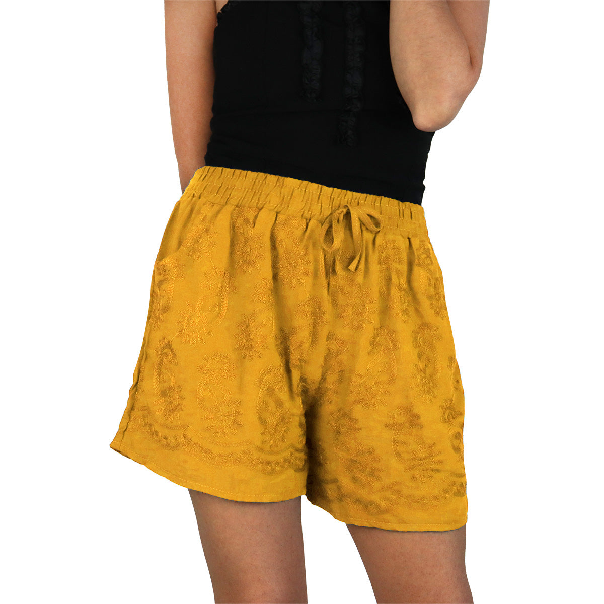 Short Casual para Dama Color Mostaza