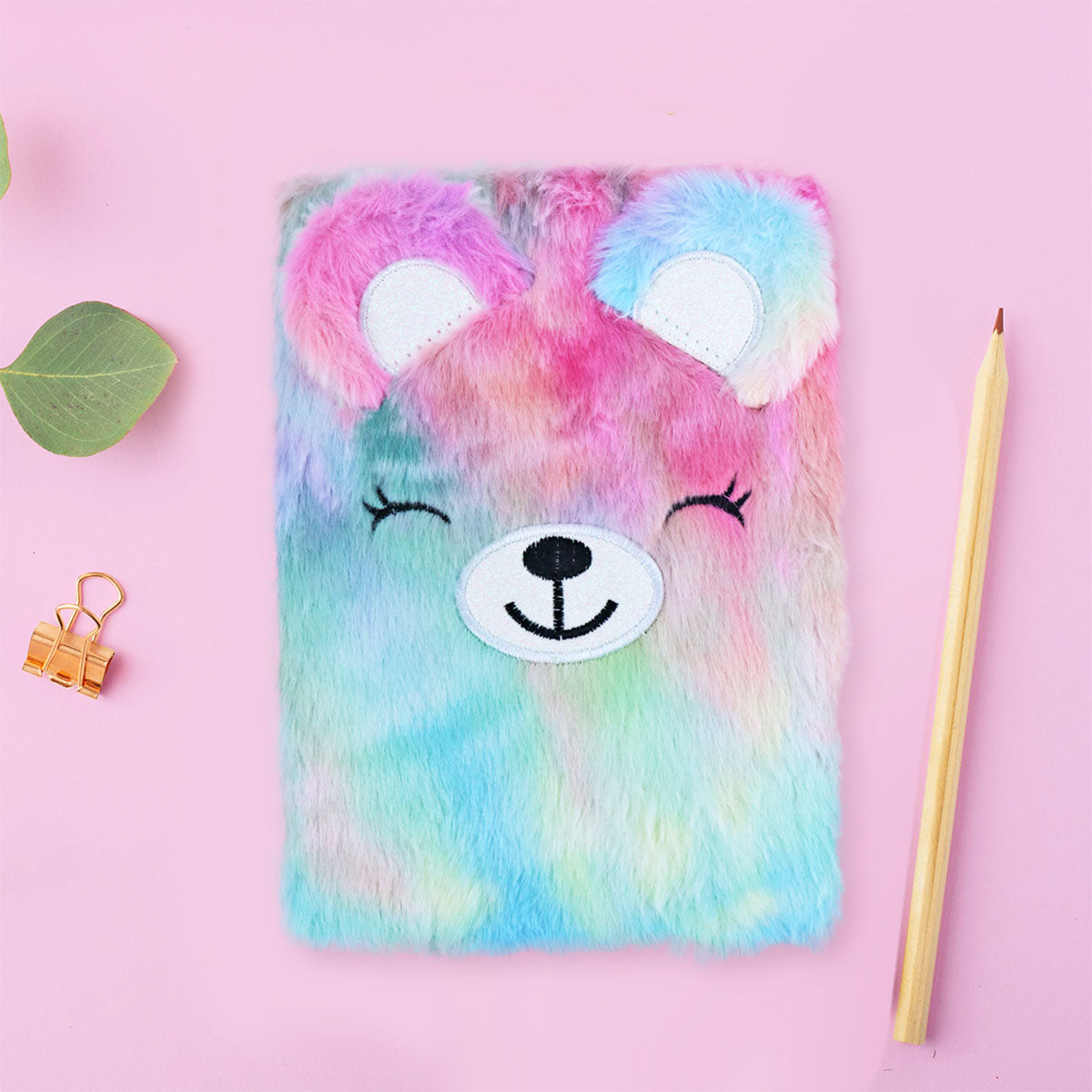 Libreta de Oso con Textura de Peluche, 80 páginas