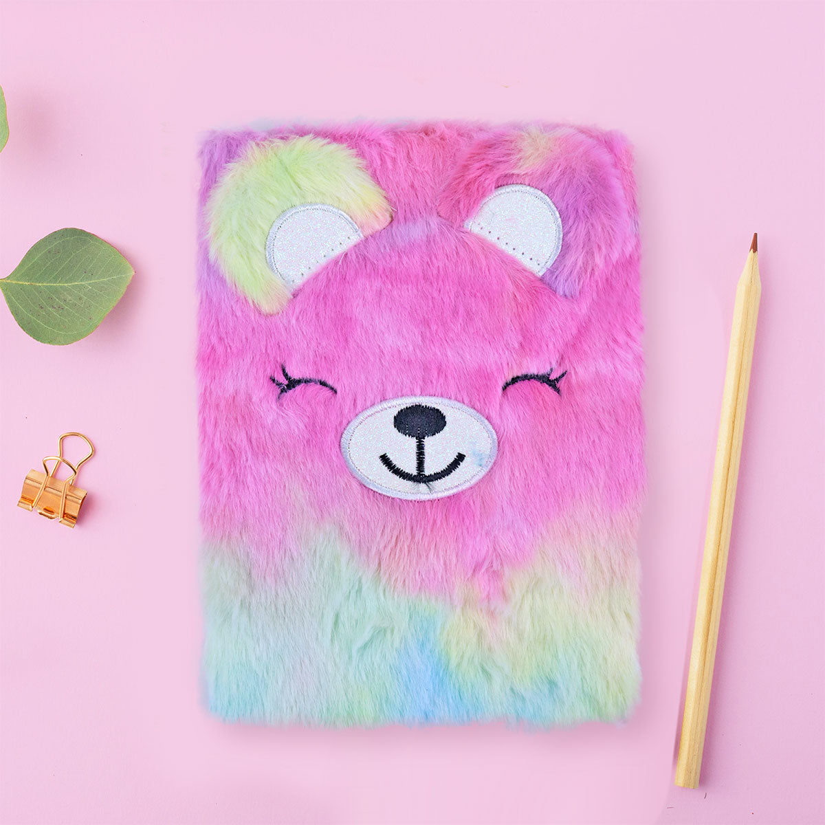 Libreta de Oso con Textura de Peluche, 80 páginas