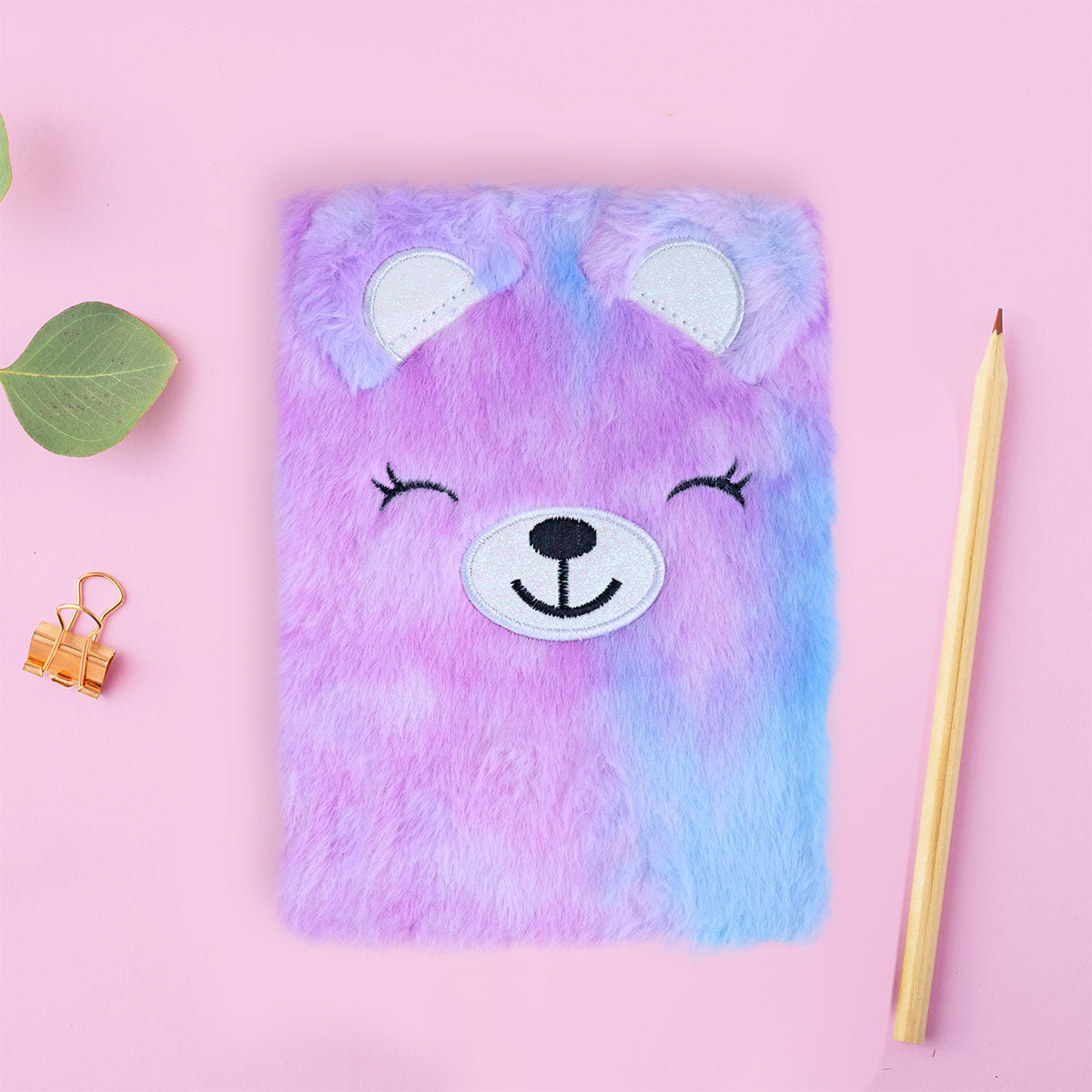 Libreta de Oso con Textura de Peluche, 80 páginas