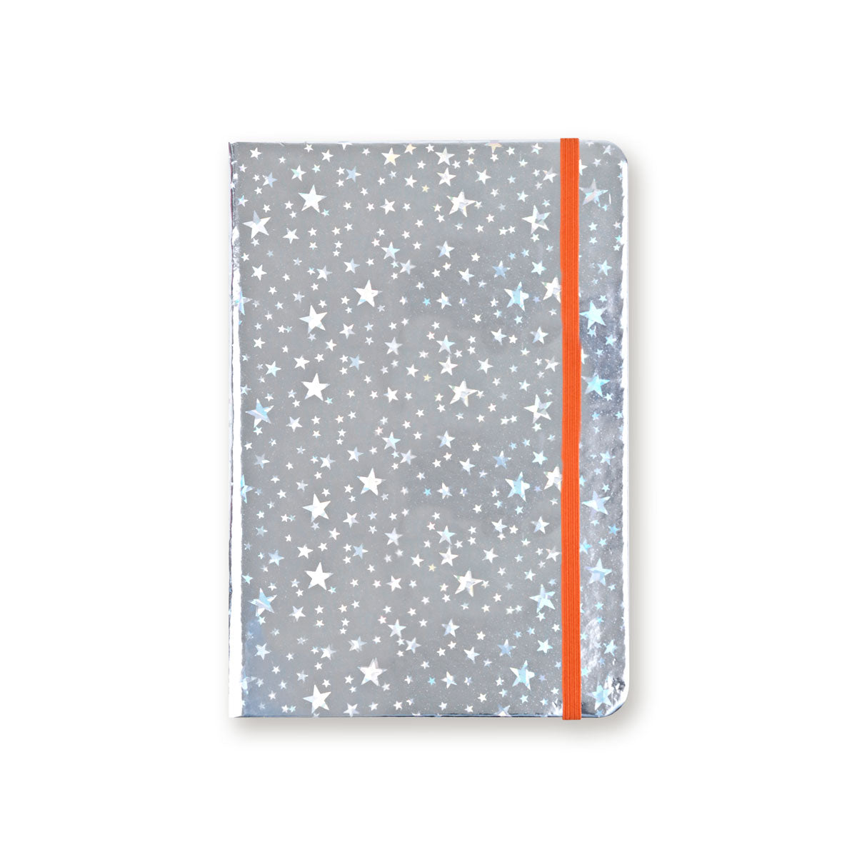 Libreta Diseño de Estrellas color Plata, 80 páginas