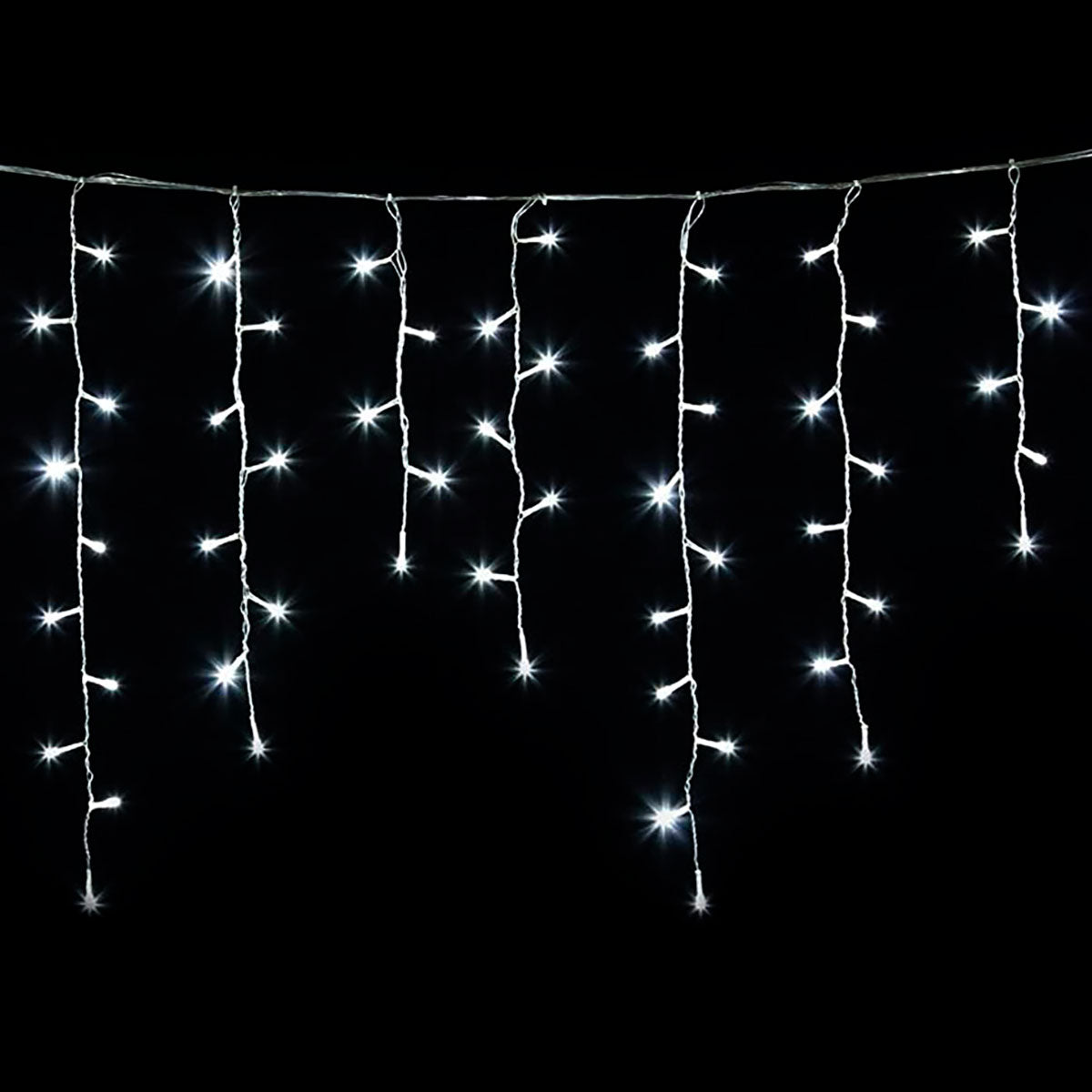 Cascada de 100 Luces LED color Blanco para Navidad, 2m