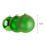 Esferas Navideñas Color Verde, 3 piezas