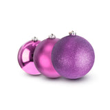 Esferas Navideñas Color Morado, 3 piezas