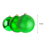 Esferas Navideñas Color Verde, 5 piezas