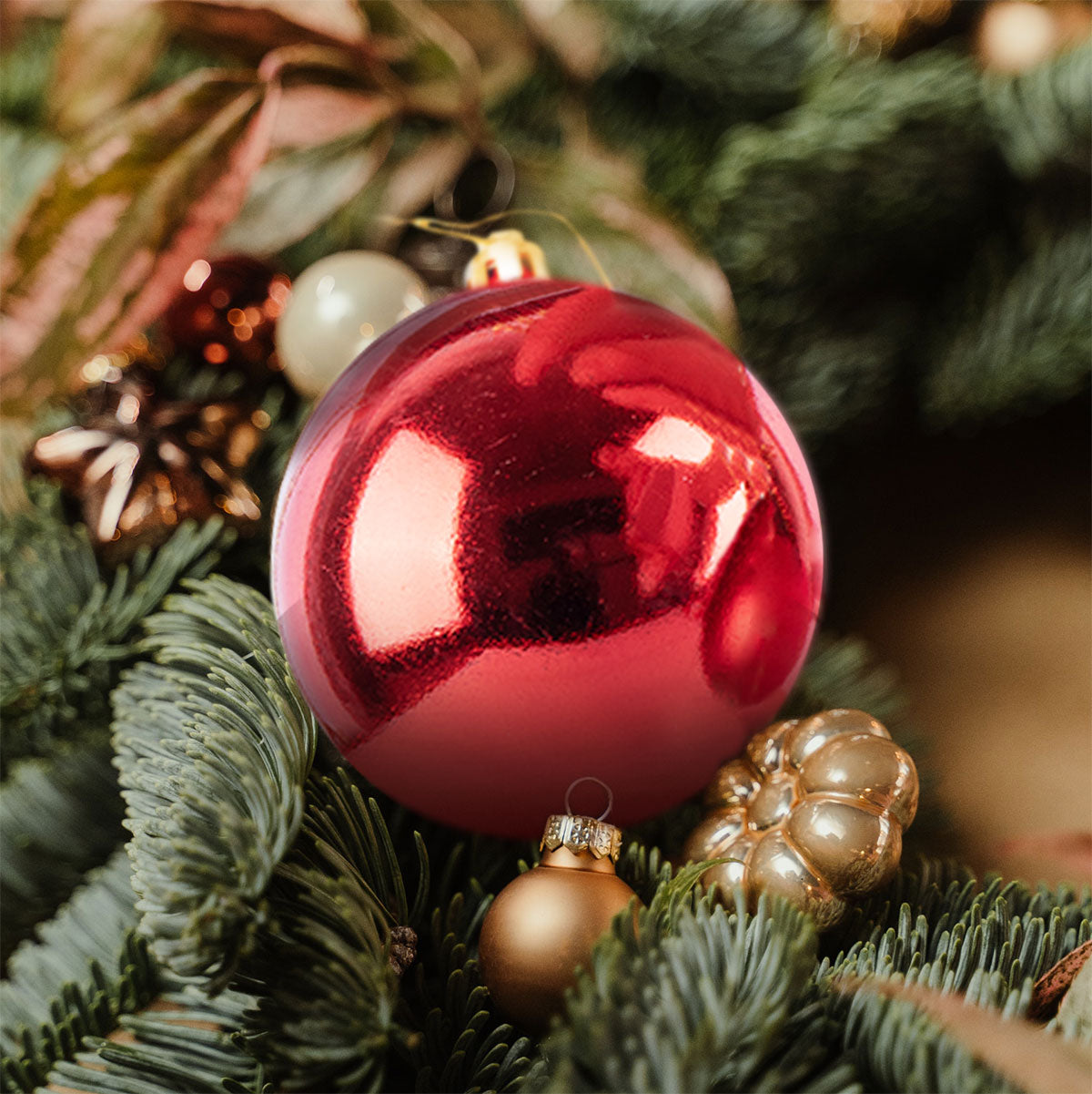 Esfera Navideña Jumbo color Rojo Brillante