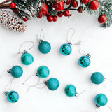 Esferas Navideñas Color Celeste, 12 piezas