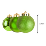 Esferas Navideñas color Verde Manzana, 12 pzas