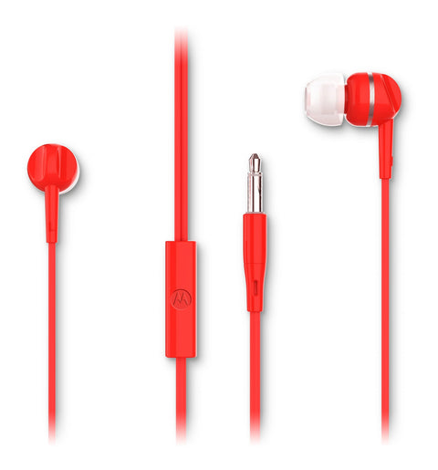 Audífonos Motorola Earbuds 105, Color Rojo