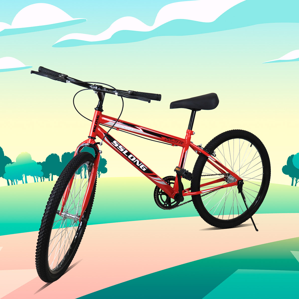 Bicicleta Sportbike Rojo, Rodada 24