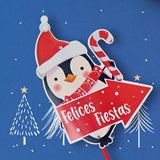 Estaca Decorativa de Pingüino Felices Fiestas