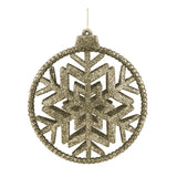 Esfera Copo de Nieve Colgante con Diamantina Arena