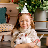 Diadema con Gorrito de Fiesta Navideña color Blanco