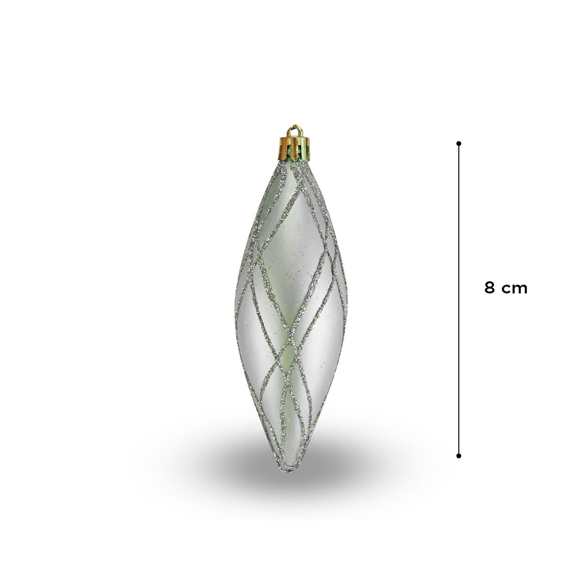 Esferas Navideñas Color Plateado, 2 piezas.