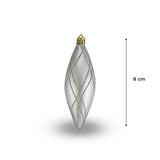 Esferas Navideñas Color Plateado, 2 piezas.