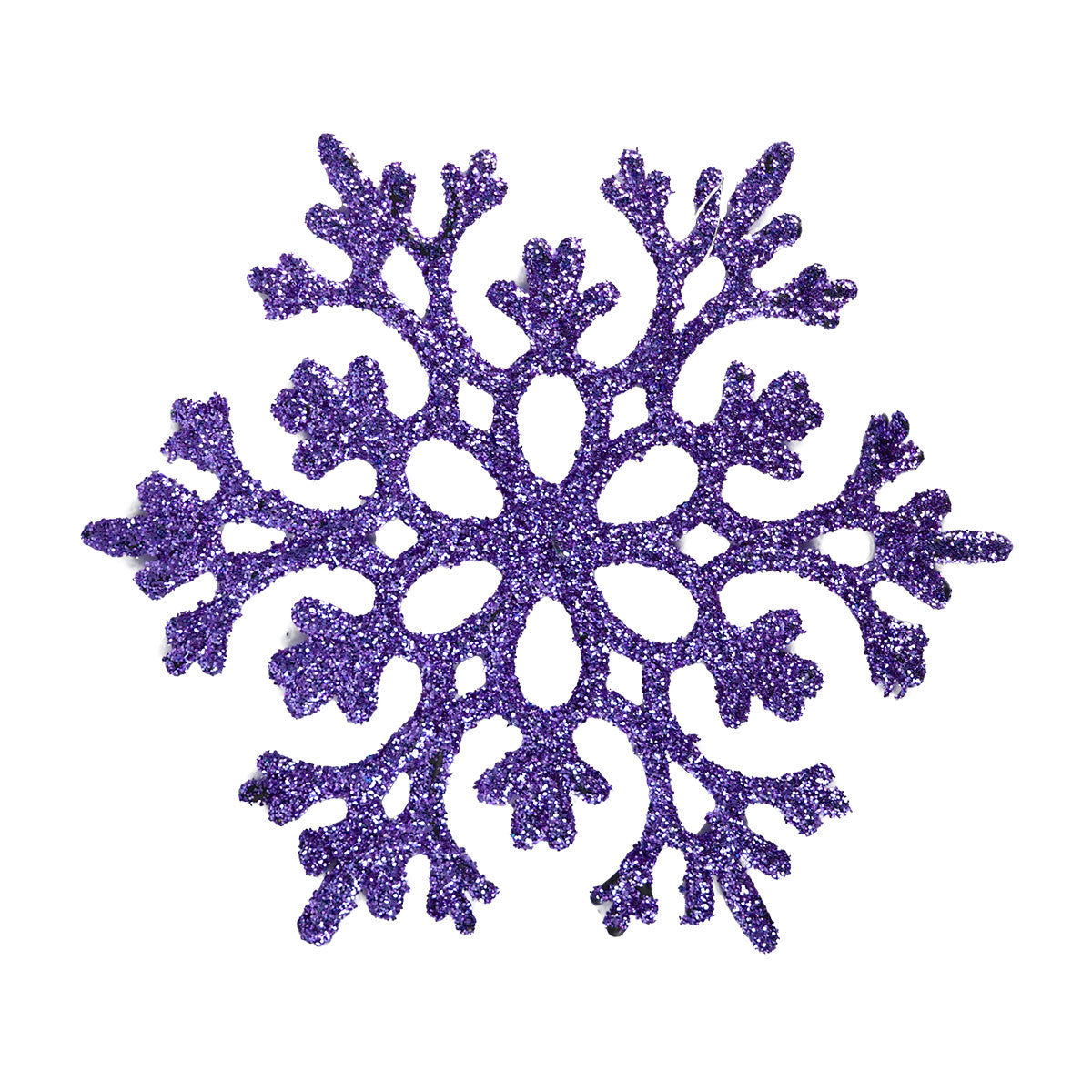 Copos de Nieve Decorativos Color Morado, 4 piezas.