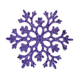 Copos de Nieve Decorativos Color Morado, 4 piezas.