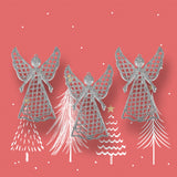 Ángel Navideño con Diamantina Color Plata