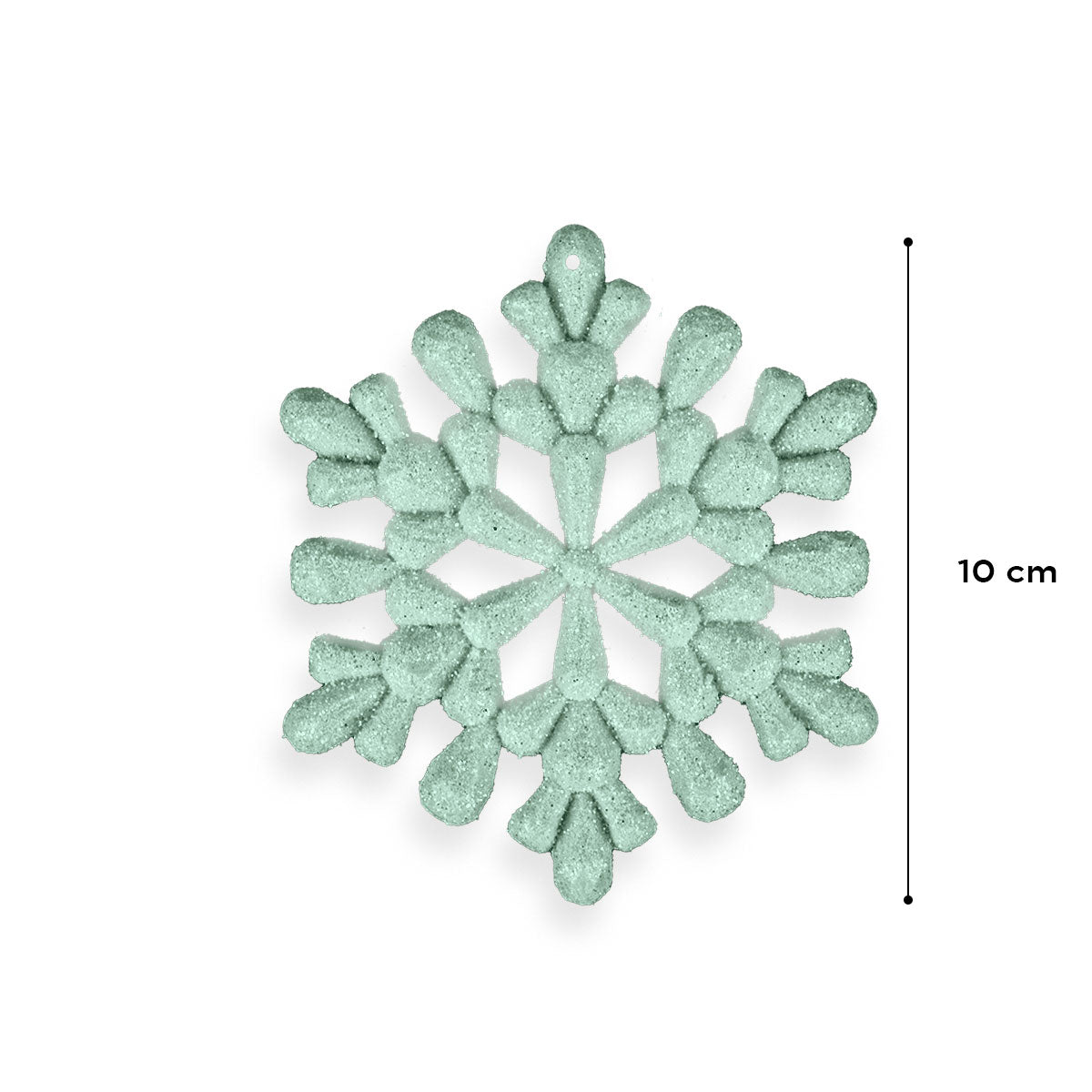 Copos de Nieve Diamantina Turquesa, 2 piezas.