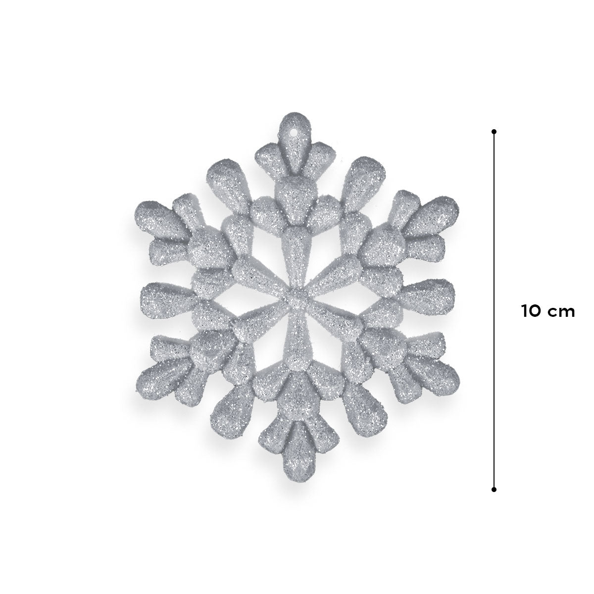 Copos de Nieve Diamantina Plata, 2 piezas.