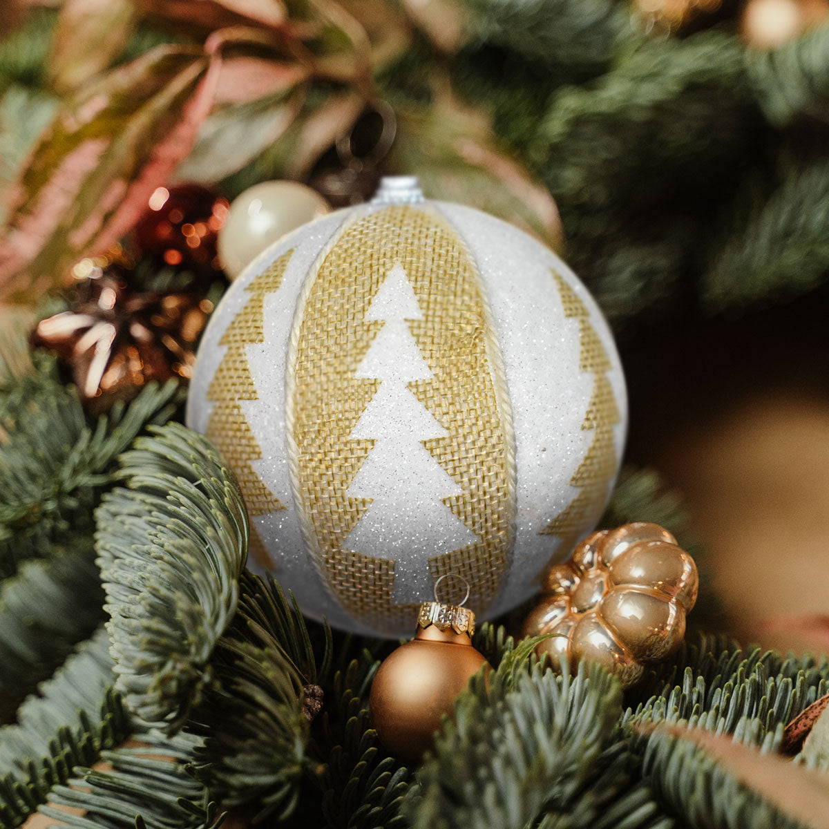 Esfera Navideña Afelpada Pino