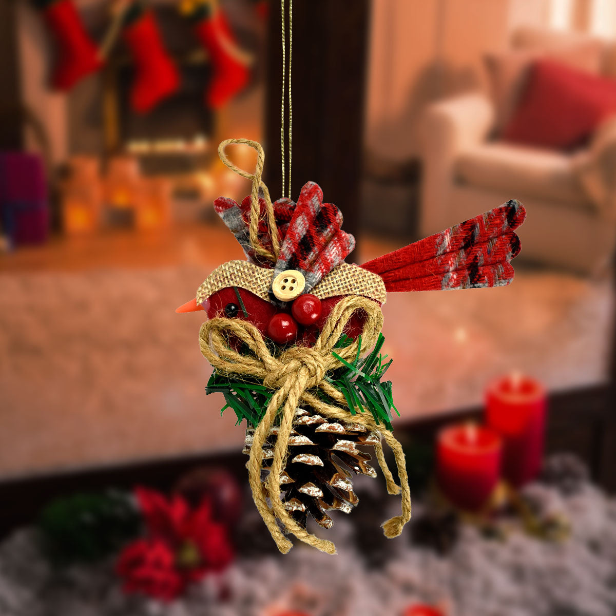 Pajarito Decorativo para Navidad