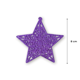 Estrellas Navideñas color Morado, 3 piezas.