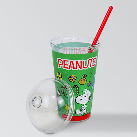 Vaso de Plástico con Tapa Peanuts Navideño
