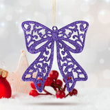 Moños de Diamantina Morada, 2 piezas.