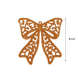 Moños de Diamantina Naranja, 2 piezas.