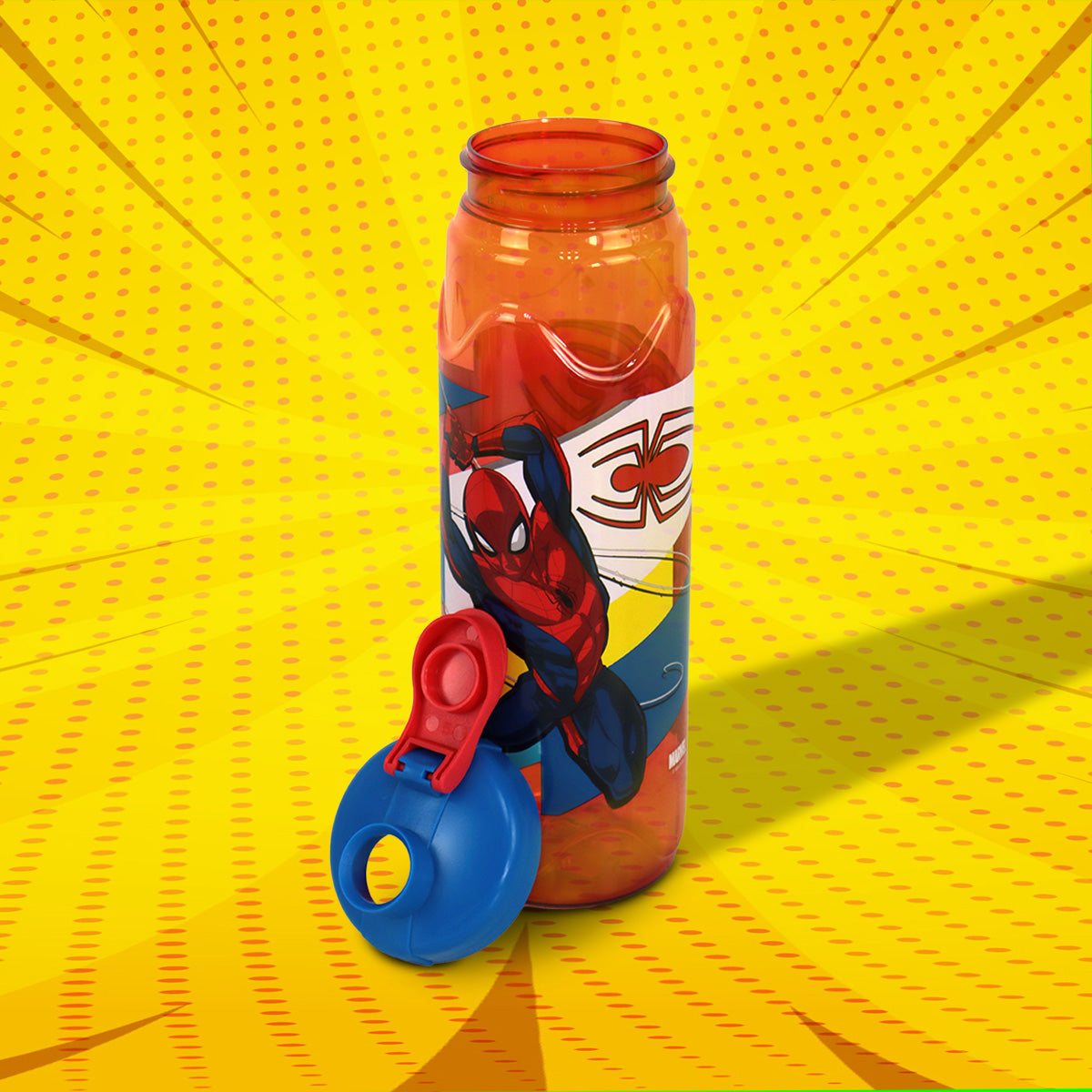 Botella de Plástico para Agua, Diseño de Spiderman, 870 ml